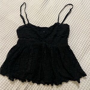 Promesa Black Lace Camisole Top